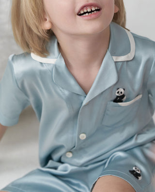 Aimer Kids Boys Silk Short-Sleeve Top