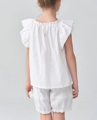 Aimer Kids Short-sleeve Sling Shorts Set