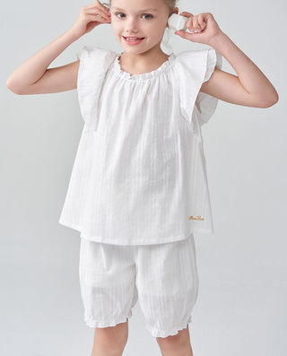 Aimer Kids Short-sleeve Sling Shorts Set
