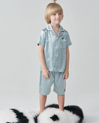 Aimer Kids Boys Silk Short-Sleeve Top