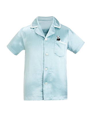 Aimer Kids Boys Silk Short-Sleeve Top