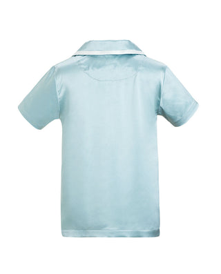 Aimer Kids Boys Silk Short-Sleeve Top