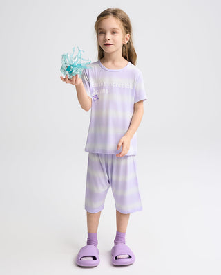 Aimer Kids Short-sleeve Tops Homewear Set For Girls Value Set