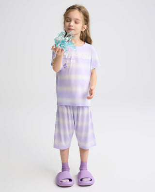 Aimer Kids Short-sleeve Tops Homewear Set For Girls Value Set