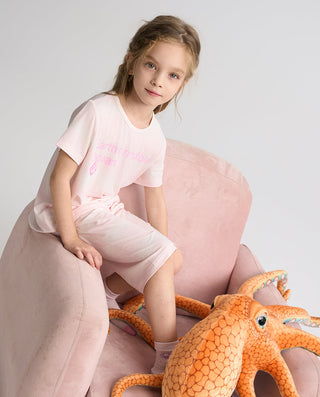 Aimer Kids Short-sleeve Tops Homewear Set For Girls Value Set