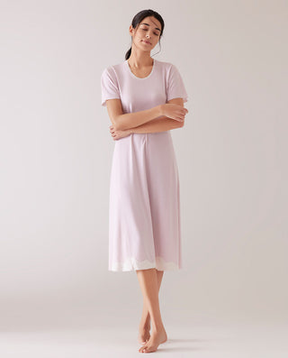 Aimer Short-Sleeve Nightgown with Seaweed Fiber