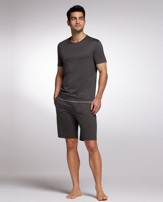 Aimer Men Lyocell Breathable Top & Shorts Set