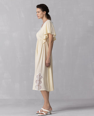 Aimer 25SS Sleeping Beauty Short-Sleeve Nightgown with Built-In Bra