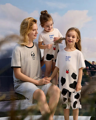 Aimer Kids Cool Feeling Milk Fiber Short-sleeve Homewear Tops AK341G851