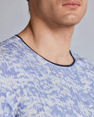 Aimer Men Short-sleeved Algae Pajama Top