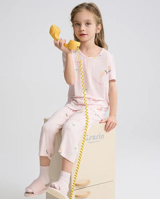 Aimer Kids Milk Fiber Homewear Pants For Girls