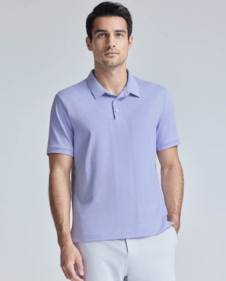 Aimer Men Casual Short-Sleeves Polo Shirt