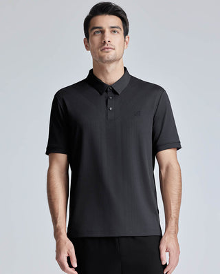 Aimer Men Casual Short-Sleeves Polo Shirt