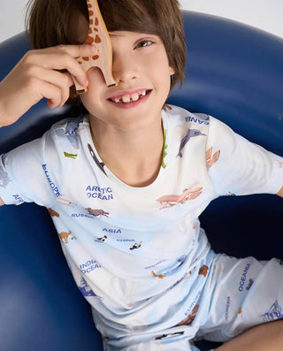 Aimer Kids Milk Fiber Homewear Tops For Boys
