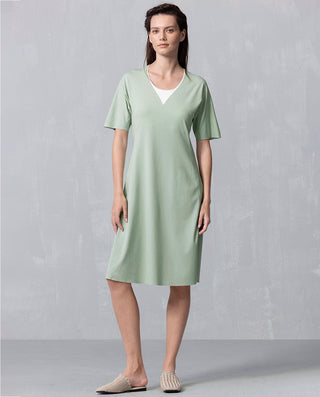 Aimer 25SS Pullover Short-Sleeved Nightgown With Cups