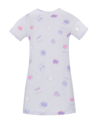 Aimer Kids Modal Short- Sleeved Nightdress For Girls