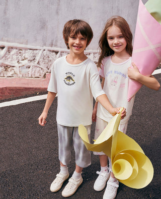 Aimer Kids Milk 7-Points Pants Pyjam For Boys